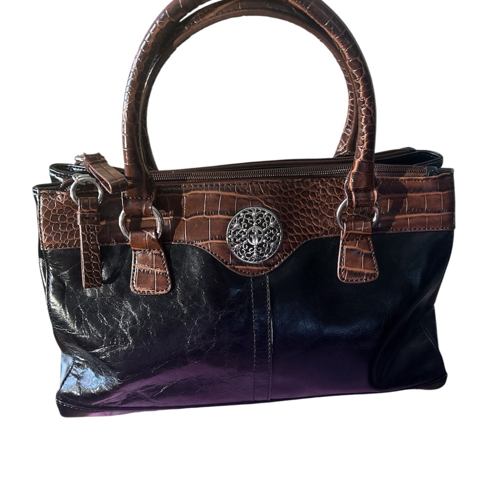 Reposh - Elegant Black and Brown Women's Handbag